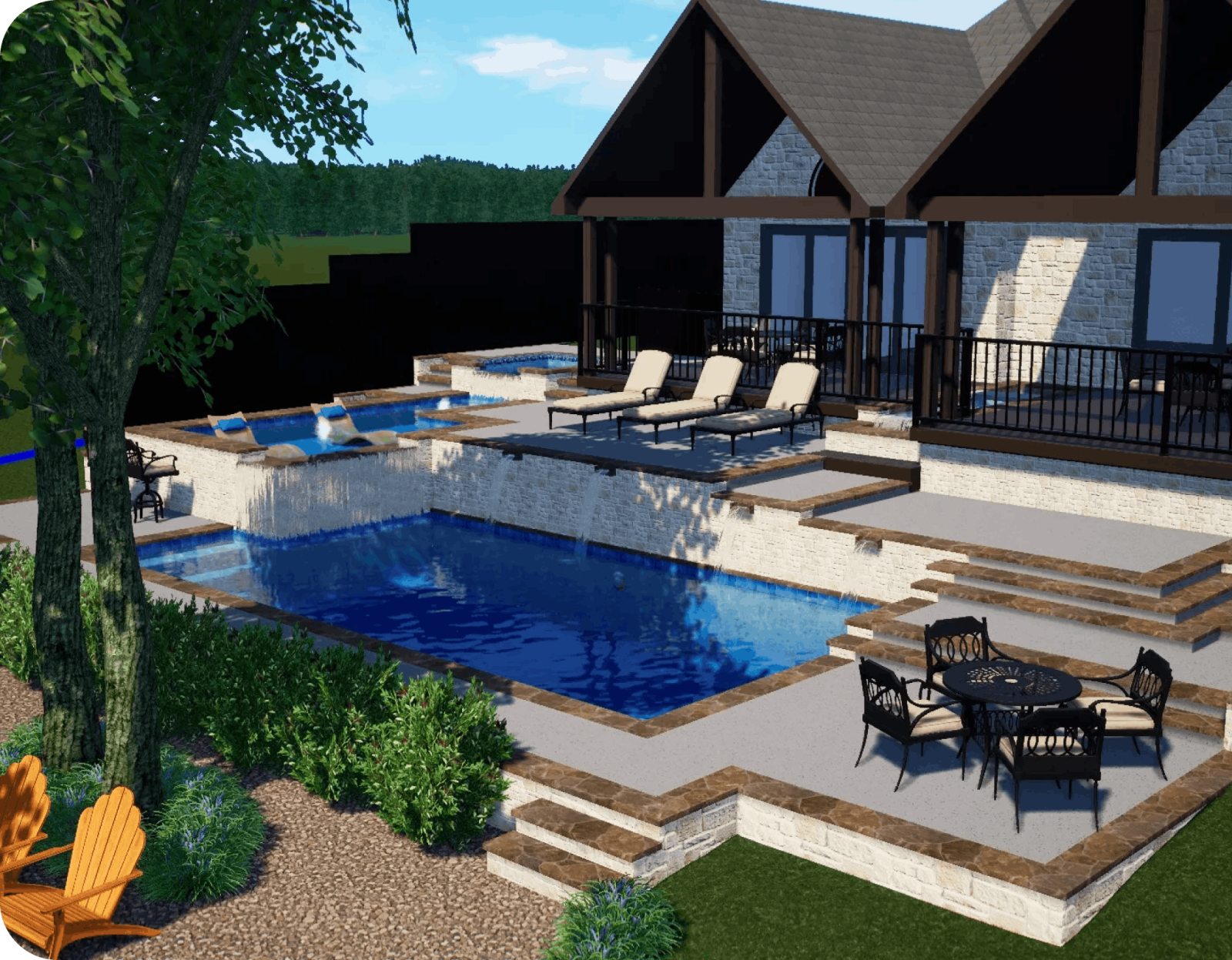 custom pool and outdoor living design services