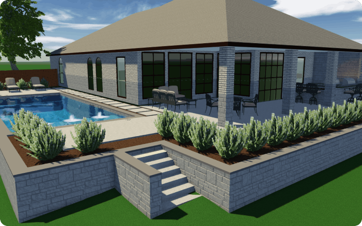 custom pool and outdoor living design services